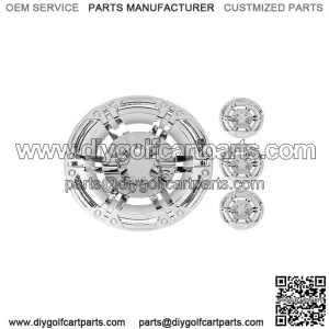 HUB CAP 8" DAYTONA, CHROME, SET OF 4 Golf Cart Yamaha EZGO Club Car