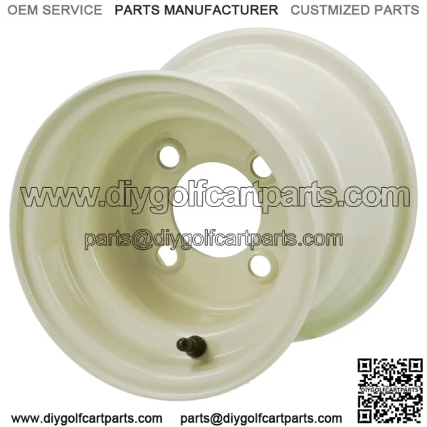 Revenge 8" Almond Steel Golf Cart Wheel (No Offset)