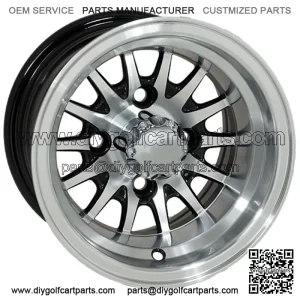 Medusa 10x7 Machined Black Wheel