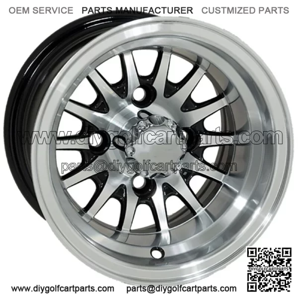 Medusa 10x7 Machined Black Wheel