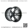 12 inch Godfather (Matte Gray) Golf Cart Wheel 4-4 Bolt (4x101.6mm) | 3:4