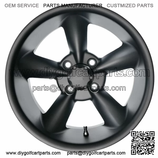 12 inch Godfather (Matte Gray) Golf Cart Wheel 4-4 Bolt (4x101.6mm) | 3:4 - Image 2