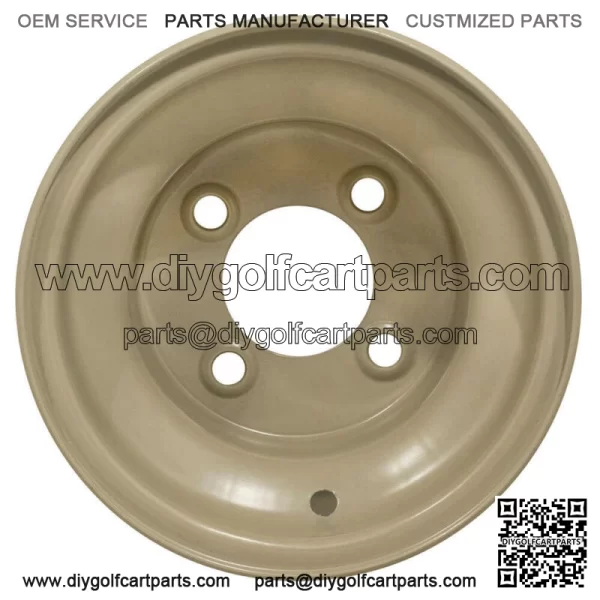 1 Golf Cart Steel Wheel 8x7 Centered Offset Yamaha Drive & Drive2 Stone Color - Image 3