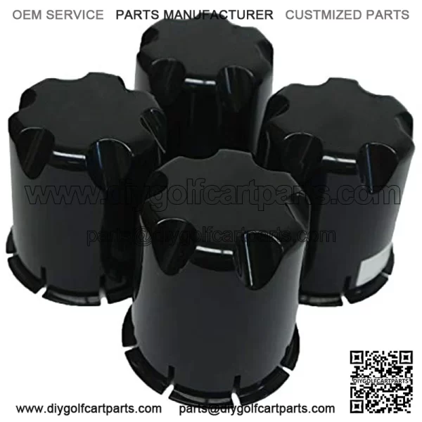 Golf Cart Wheel Center Cover Cap, Black