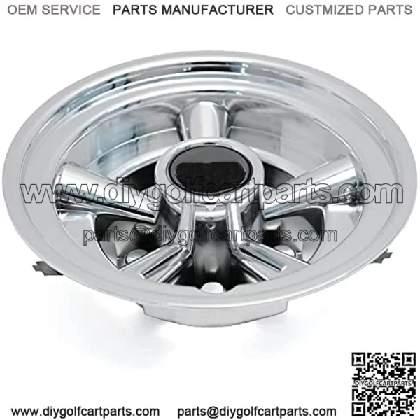 Golf Cart SS Wheel Covers Hub Caps for EZGO, Club Car, Yamaha - 8 Inch Snap-on Installation, Chrome, Set of 4 - Image 3