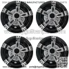 Golf Cart Wheel Covers Hub Caps for EZGO Club Car Yamaha Universal 8" (Set of 4)