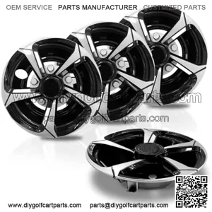Golf Cart Hubcaps Golf Cart Accessories for Yamaha/ Club Car DS Precedent/ EZ-GO, 8 Inch Wheel Covers(Set of 4)