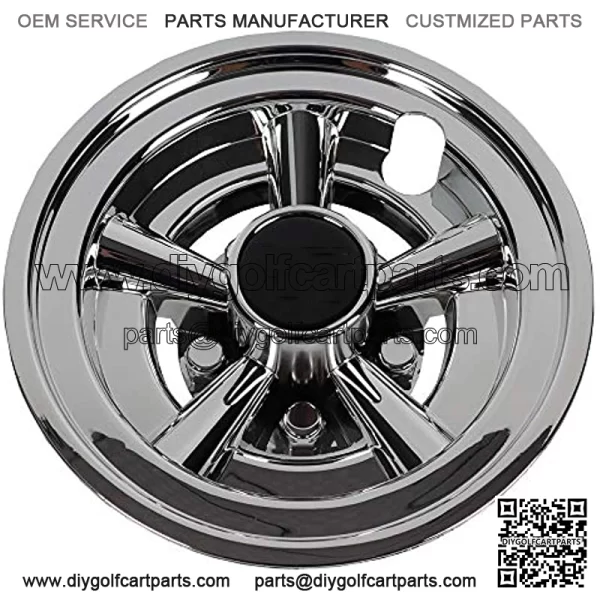 Golf Cart 8" SS Wheel Covers Hub Caps, Set of 4PCS Fits on Yamaha Club CAR EZ-GO Golf Cart and Most Brand Golf carts - Image 2