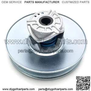 Golf cart clutch driven wheel