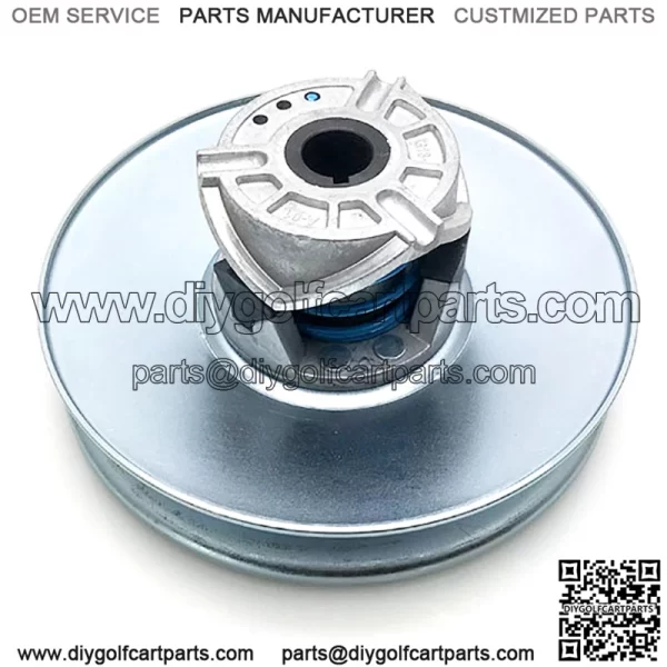 Golf cart clutch driven wheel