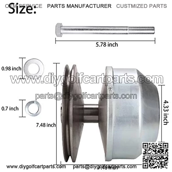 Golf Cart Drive Clutch Compatible with Yamaha 1985+ G2 G8 G14 G16 G22 4 Cycle Carts Gas Golf Cart 1985 Up, Replaces OEM# JN6-G6201-03 JN6-G6201-04 - Image 4