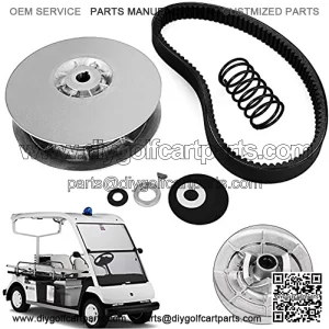 Heavy Duty Rear Driven Clutch Kit Secondary Clutch for Yamaha Gas Golf Cart G2-G22 1985-1992 Driven Power Clutch Kit with Belt JN6-G6201-03 JN6-G6201-04