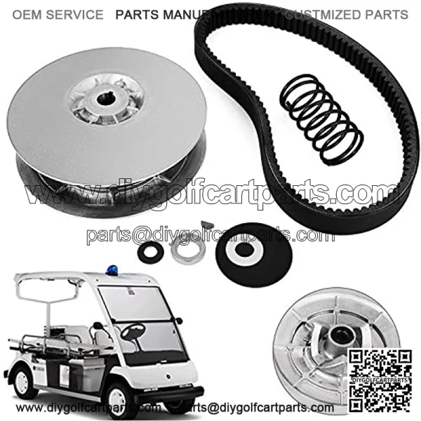 Heavy Duty Rear Driven Clutch Kit Secondary Clutch for Yamaha Gas Golf Cart G2-G22 1985-1992 Driven Power Clutch Kit with Belt JN6-G6201-03 JN6-G6201-04