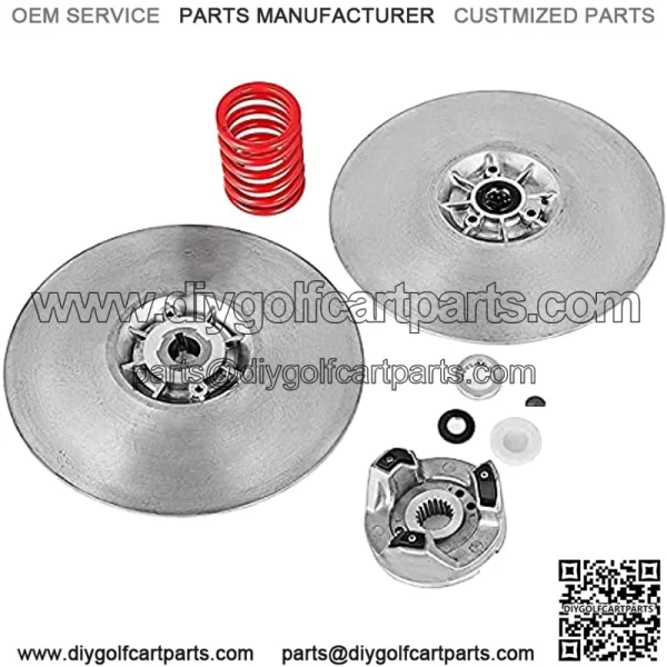 Driven Clutch Kit with Drive Belt and Heavy Duty Spring for Yamaha Golf Cart G2 G8 G9 G11 G14 G16 G20 G21 G22 G28 1985-2007 (With Belt) - Image 2