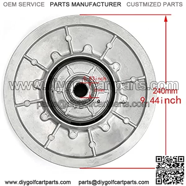 Rear Driven Clutch for EZGO Gas Golf Cart 4-Cycle 1991-2009 & 2-Cycle 1989-1994, Replace OEM# 25244G1; 25632G01/G02/G03; 26301G01/G02, 36 Degree - Image 3