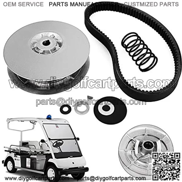 Gas Golf Cart Driven Clutch Heavy Duty Driven Clutch Kit with Belt Compatible With1985-1992 Yamaha Gas Golf Cart Models G2-G22