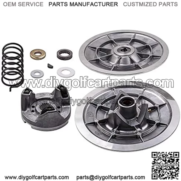 Driven Clutch for Yamaha Golf Cart G2 G8 G9 G11 G14 G16 G20-G22 1985-2007 with Heavy Duty Spring