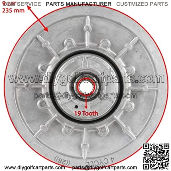 Rear Driven Clutch 28 Degree Compatible with EZGO EZ-GO 4 Cycle TXT ST 1991-Up 26301-G03 - Image 4