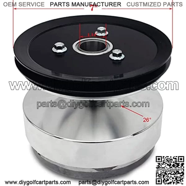 Golf Cart Drive Clutch, Driven Clutch Kit w/ Drive Belt for Club Car DS 1997-Up & Precedent 2004-UP - Image 3