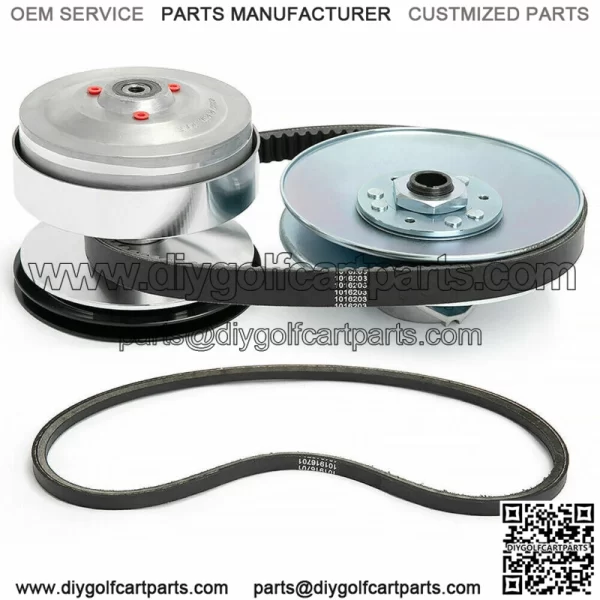 Drive Driven Clutch + Belts Set for Club Car Golf Cart DS 97-22 Precedent 04-22