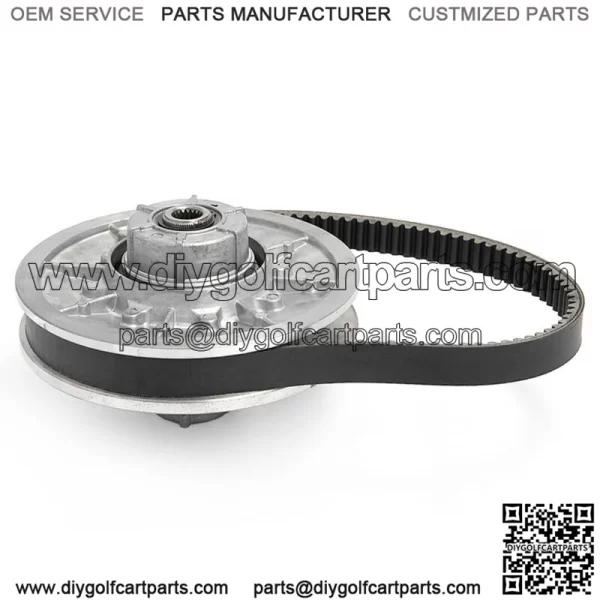 Rear Driven Clutch 28 Degree + Belt Set for EZGO Golf Cart Gas 4 cycle 26301-G03