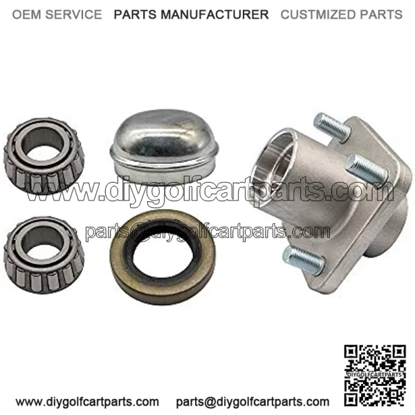 Club Car DS Golf Cart Front Wheel Hub Kit and Bearings Seals 1974-2002 Models 1011892 - Image 2
