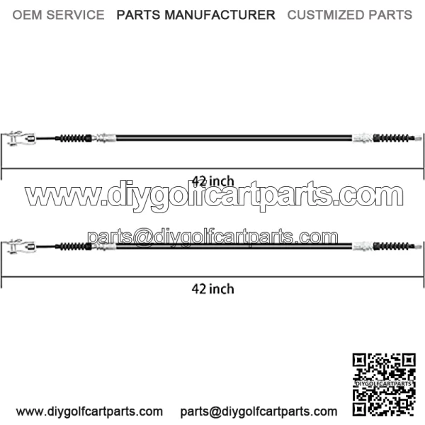 9.99WORLD MALL 42 Inch Golf Cart Brake Cable for Club Car DS 2000-up Gas & Electric, OEM# 102022101 - Image 2