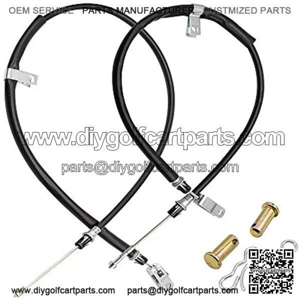 2PCS Club Car Precedent 2004+ Brake Cable Stainless Steel Core Driver & Passenger Side and 2018-up Tempo G&E Golf Cart