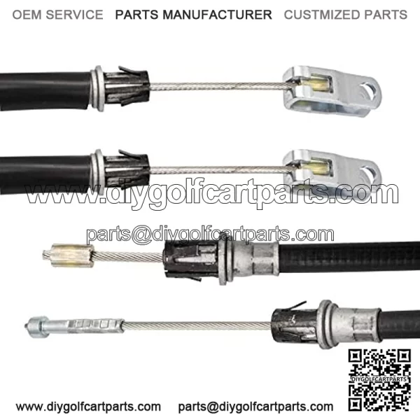 2PCS Club Car Precedent 2004+ Brake Cable Stainless Steel Core Driver & Passenger Side and 2018-up Tempo G&E Golf Cart - Image 5