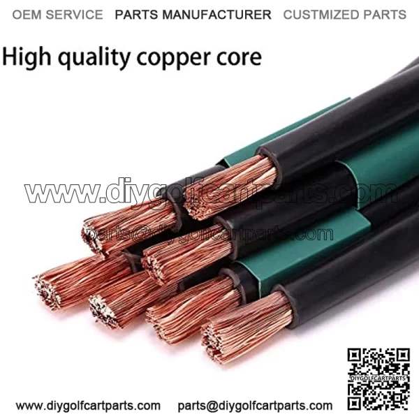 Golf Cart Battery Cable Kit for TXT/Medalist 1994-up 36 & 48 Volt Electric (4 Gauge, Set of 7 PCS) - Image 3