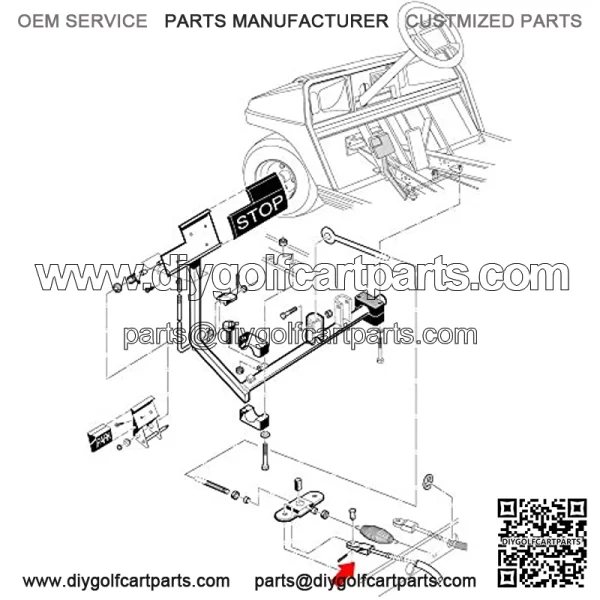 Golf Cart Brake Cable for Club Car DS, 42" Long fit DS 1981-1999 Gas&Electric,Used for Both Driver & Passenger Side,Replaces OEM Part#: 1011125, 1011403, 1016761-01 - Image 3