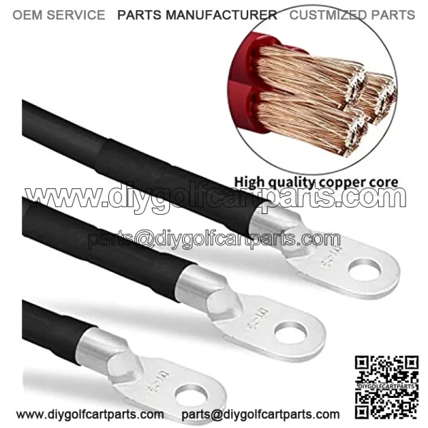 Golf Cart Battery Cable Set for Club Car Precedent 2004+ with 12V Batteries-4 Gauge-2020 Upgrade - Image 2