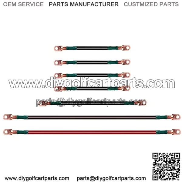 Golf Cart Battery Cable Set 4 Gauge for E-Z-Go 1994 & up, 7-Pack