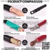 Golf Cart Battery Cable Kit for EZGO TXT, Medalist, Marathon 1994-up 36 & 48 Volt (4 Gauge, Set of 5 PCS) - Image 2