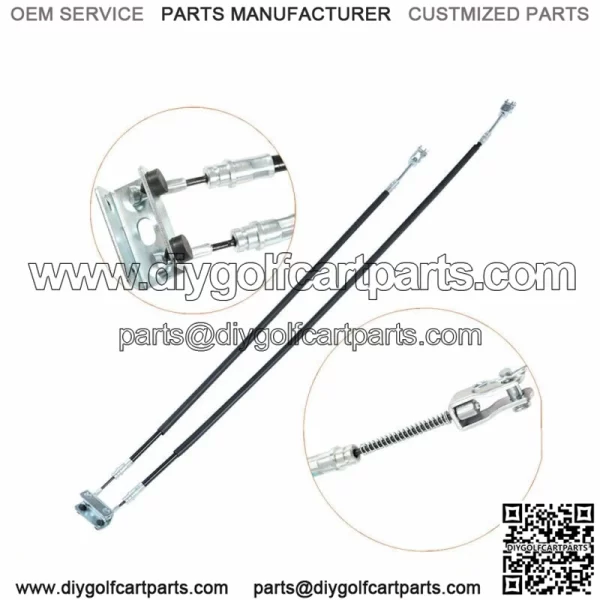 For EZGO Golf Cart Brake Cable Set W/ Pins & Clips TXT-Medalist 1994+ 70969-G03