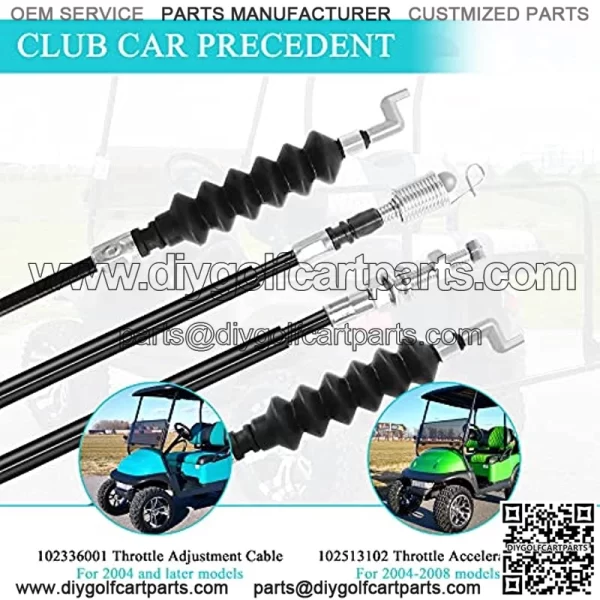 Club Car Precedent Governor & Accelerator Cable Set fit for Golf Cart Club Car Precedent (2004-2008) Replaced Part 102336001 102513192 - Image 2