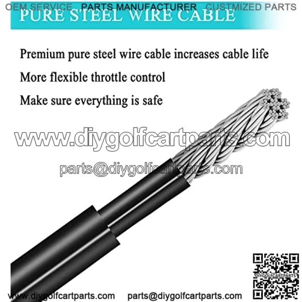 Club Car Precedent Governor & Accelerator Cable Set fit for Golf Cart Club Car Precedent (2004-2008) Replaced Part 102336001 102513192 - Image 3