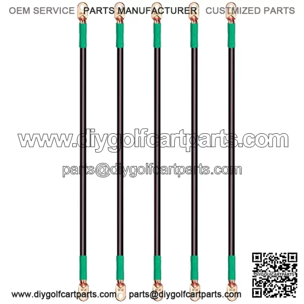 Golf Cart Battery Cable Set (4 Gauge Wire, 5pcs One Set) for Yamaha G2 G8 G9 36 Volt Model 1985-1994