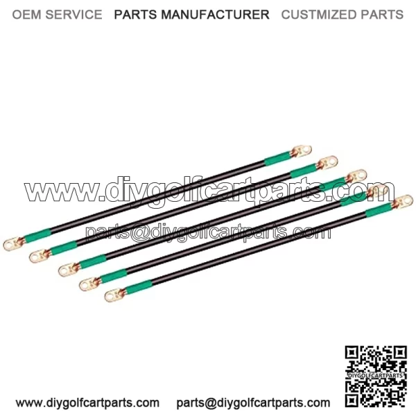 Golf Cart Battery Cable Set (4 Gauge Wire, 5pcs One Set) for Yamaha G2 G8 G9 36 Volt Model 1985-1994 - Image 2