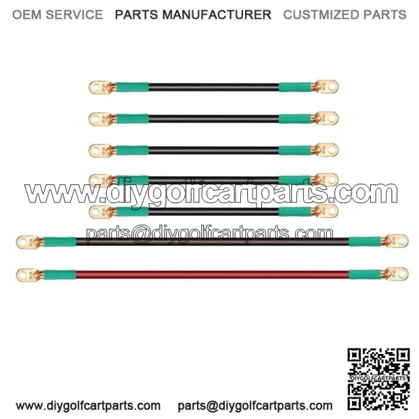 Golf Cart Battery Cables for EZGO TXT 1994-up 36V /48V, 4 Gauge Cables -7pcs