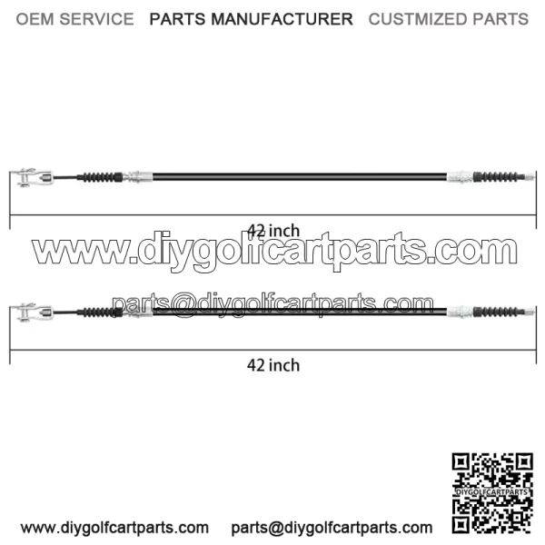 Golf Cart  Brake Cables for Club Car DS 2000-up Passenger Driver 102022101 - Image 2