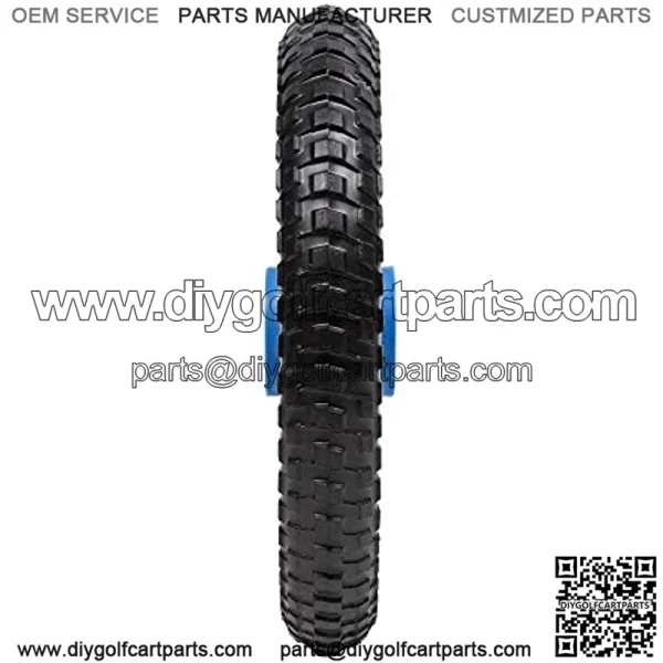 12 Inch Closed Cell Foam EVA Plastic Spoke Ball Bearing Wheel | Black Tire/Blue Rim - Image 2