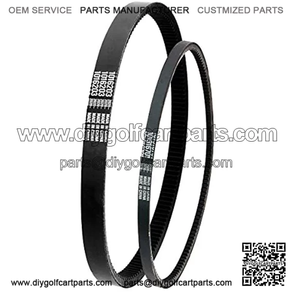 Club Car DS Precedent Drive Belt and Starter Generator Belt Kit Fit Golf Cart DS 1997-UP and Precedent 2004-UP, Replace 101916701, 1016203 - Image 5