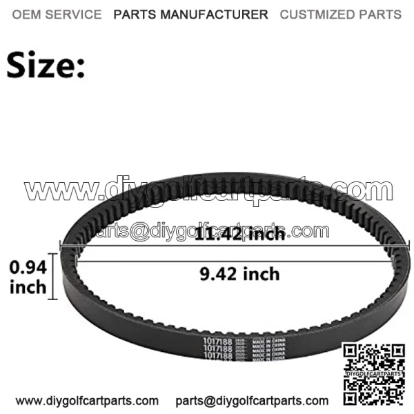 Golf Cart Clutch Drive Belt for Club Car & Precedent Carryall 1988-1991 Gas Models - Image 2