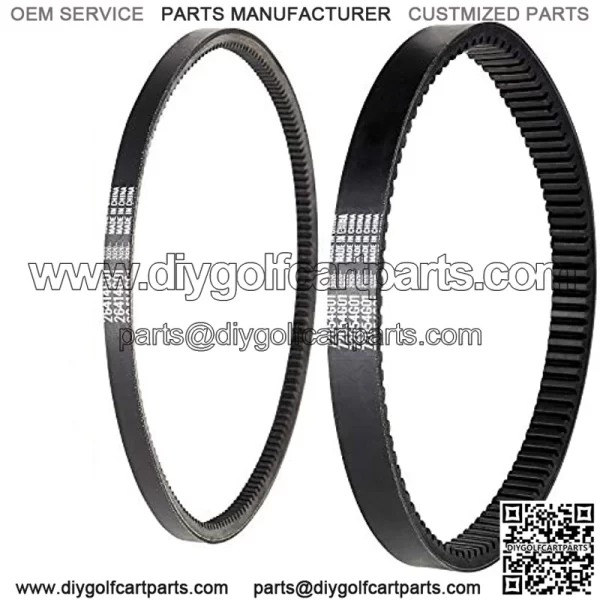 EZGO TXT Medalist Starter Generator Belt and Drive Belt for 1994-Up 4 Cycle Gas Models OEM Part 72054-G01 26414-G01
