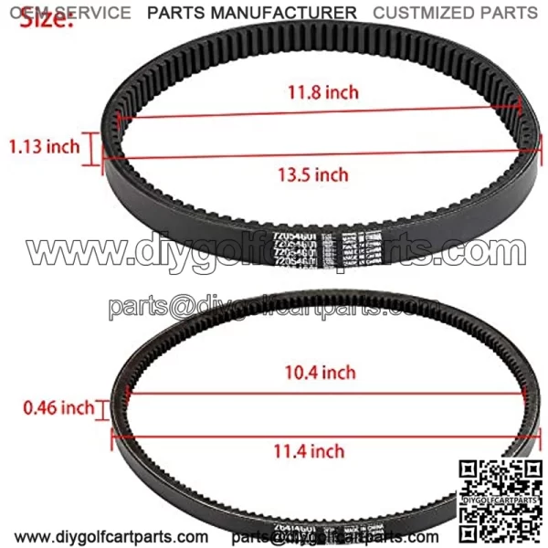 EZGO TXT Medalist Starter Generator Belt and Drive Belt for 1994-Up 4 Cycle Gas Models OEM Part 72054-G01 26414-G01 - Image 2