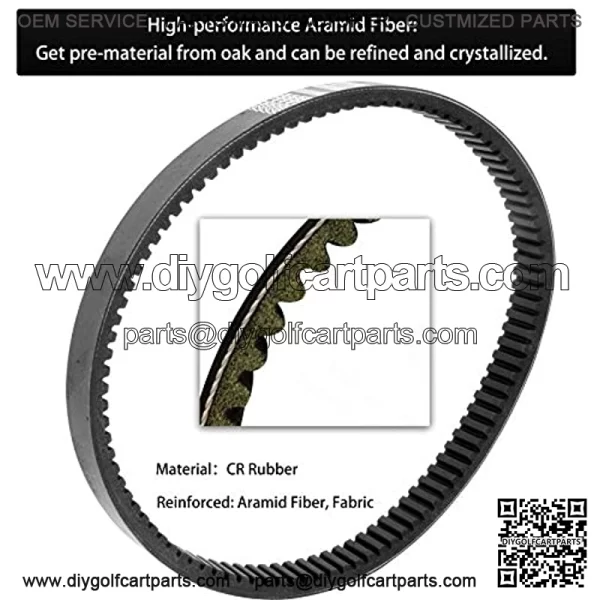 EZGO TXT Gas Drive Belt & Starter Belts Kit for EZGO 4 Cycle Gas Golf Cart TXT Cushman Express Marathon Medalist ST Vehicles Terrain 1994-2013, OEM # 72054G01, 72024G01, 72025G01, 26414G01 - Image 3