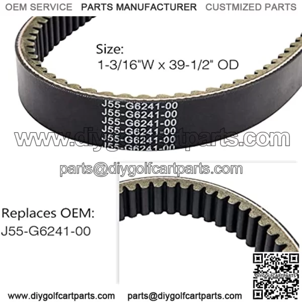 J55-G6241-00 Clutch Drive & Starter Generator Belt Kits JN6-H1173-00 Clutch Drive Belt for G2 G8 G9 G11 G14 G16 G22 Drive G29-4 Golf Cart Drive Belt - Image 4