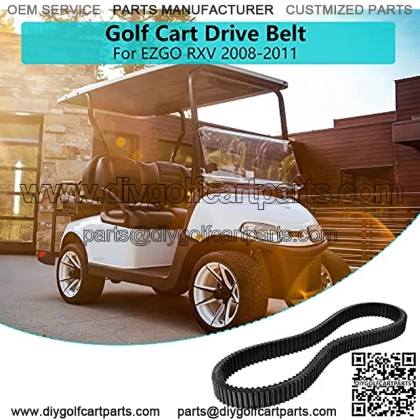 Golf Cart Drive Belt 606136 for Gas RXV TXT Workhouse ST 2008-2011 & Other Models with 13hp 400cc Engine - Image 2