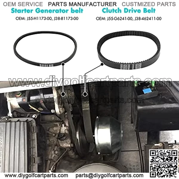 Golf Cart Drive Belt Sarter Generator Belt for G2-G29 Drive Gas 4 Cycle Models J55-G6241-00,J38-81173-00 - Image 3